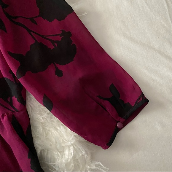 Peplum • Sheer Black Floral Blouse - Picture 7 of 10